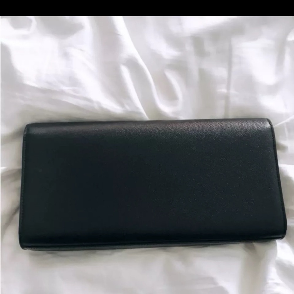 Saint Laurent Kate Canvas Interior Clutch Black Leather - Picture 2 of 2